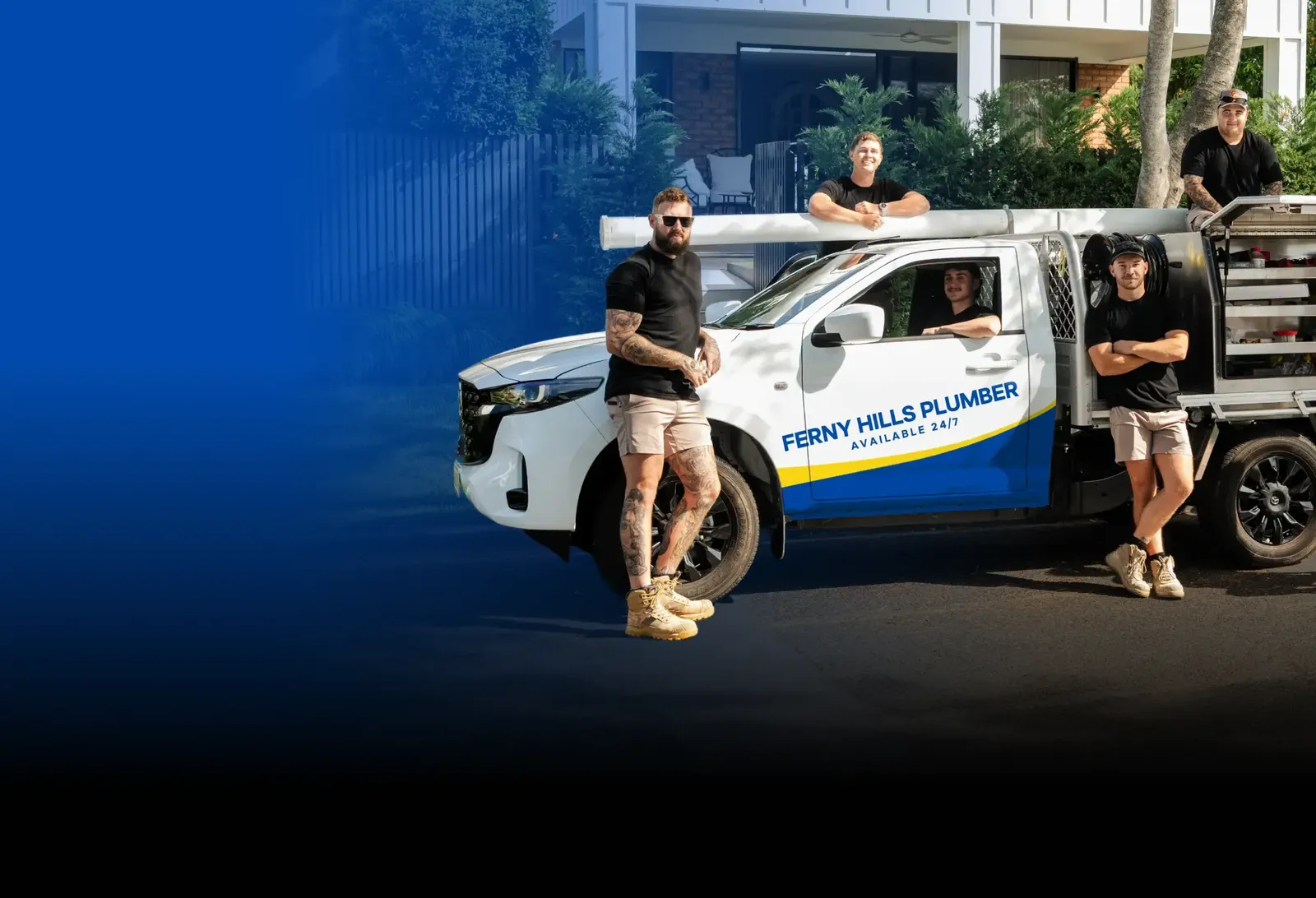 Ferny Hills Plumber team with the ute
